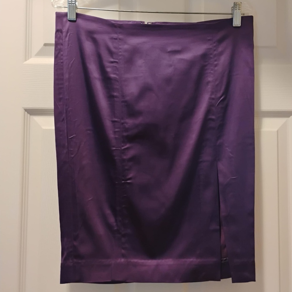 Victoria’s Secret Purple Satin Slip Skirt Size 8 Y2K Silky Midi Sexy